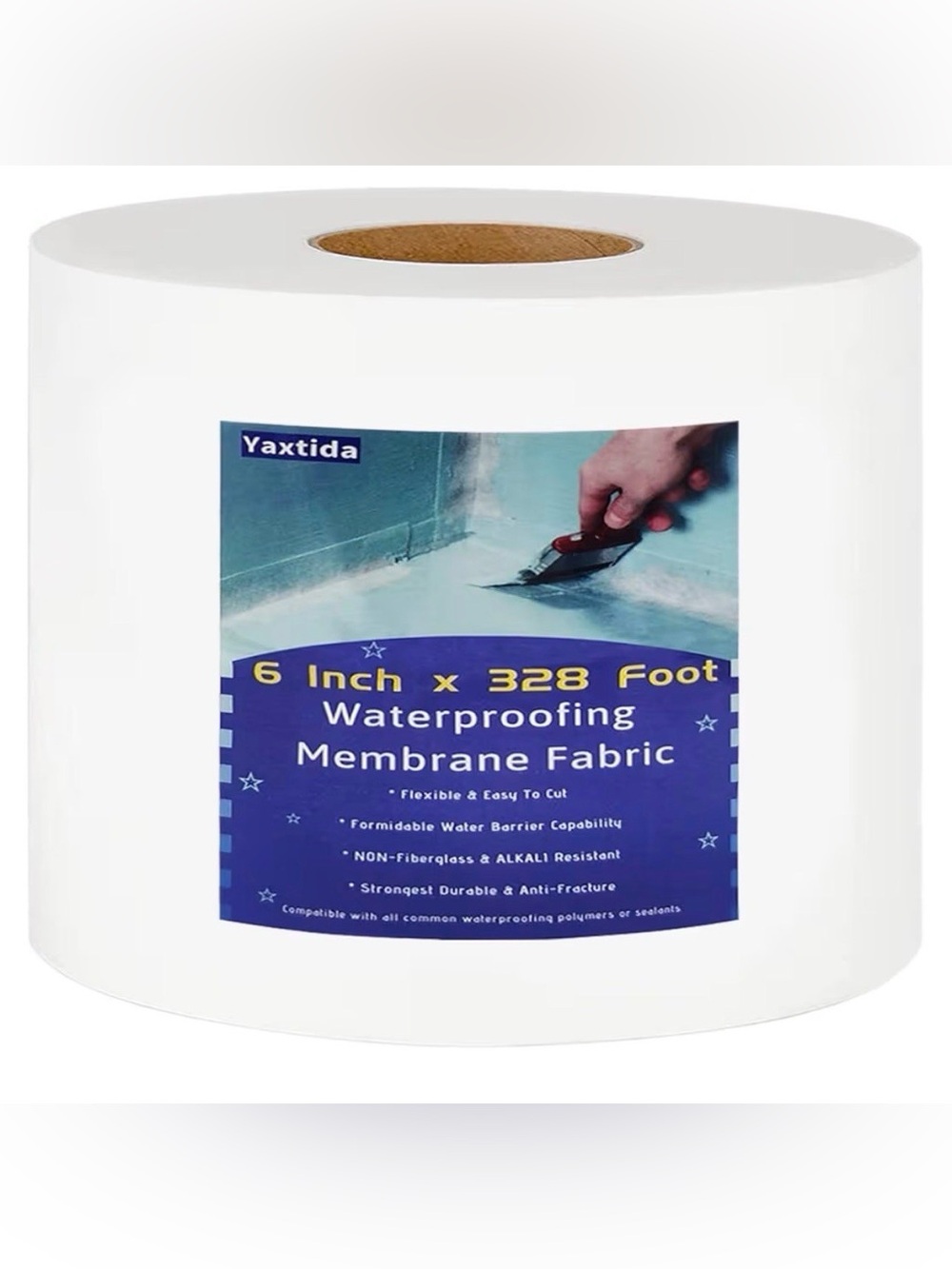 6 Inches X 328 Feet Waterproofing Membrane Anti Fracture Fabric